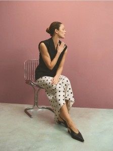 Satynowa spódnica maxi - wielobarwny