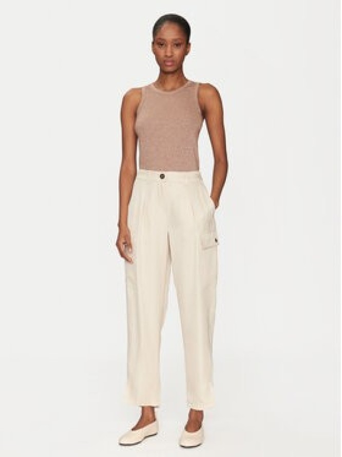 Marella Spodnie materiałowe Aia 2515131071 Beżowy Loose Fit