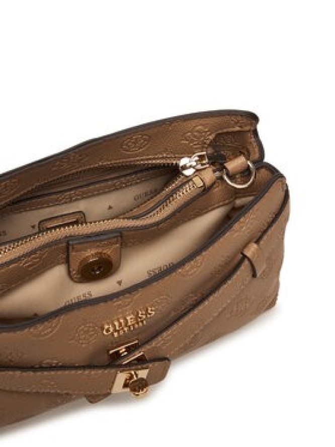 Guess Torebka Ella Logo Mini HWPD97 46730 Beżowy ciemny
