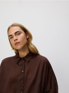 Koszula z lyocellu - brązowy