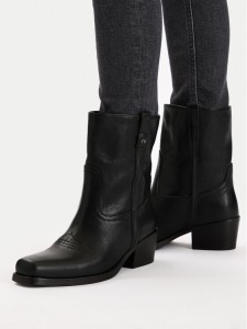 Weekend Max Mara Botki Ranch 2525796034600 Czarny