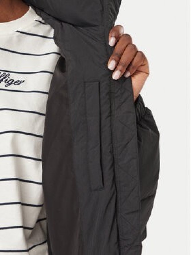 Tommy Jeans Kurtka zimowa Flag Ess DW0DW21620 Czarny Regular Fit