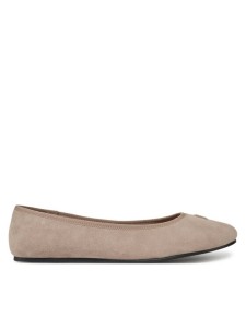 Tommy Hilfiger Baleriny Th Hardware Suede Ballerina FW0FW08655 Beżowy