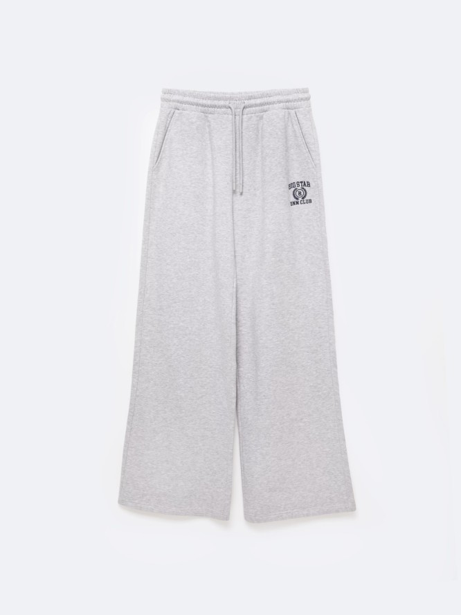 Spodnie damskie dresowe wide szare Madelinap 901