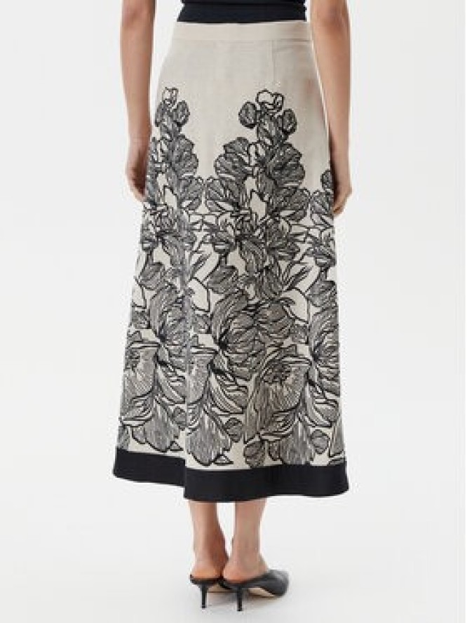 Luisa Spagnoli Spódnica trapezowa Terra 541990 Écru Regular Fit