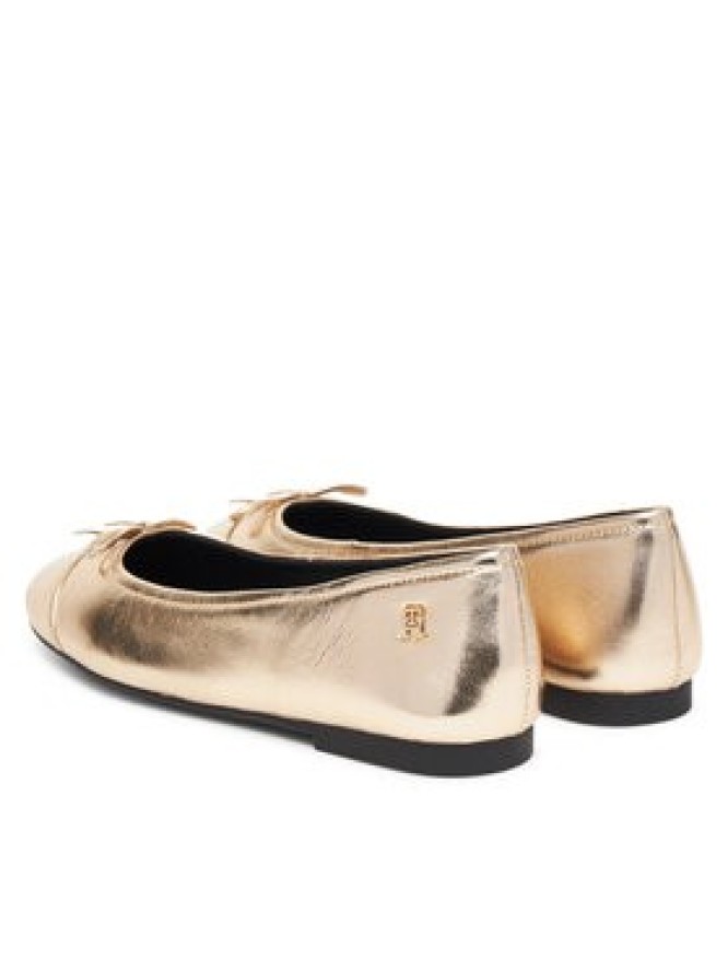 Tommy Hilfiger Baleriny Metallic Toe-Cap FW0FW08920 Złoty