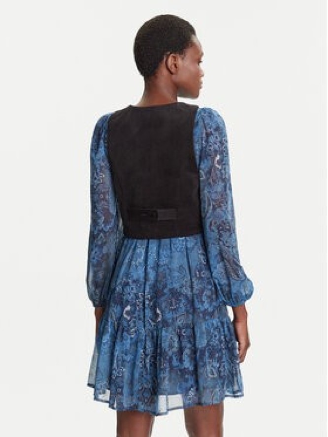 Desigual Sukienka codzienna Chaleco 25WWVW27 Niebieski Regular Fit