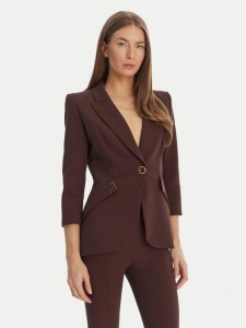 Elisabetta Franchi Marynarka GI-215-61E2-V590 Brązowy Regular Fit