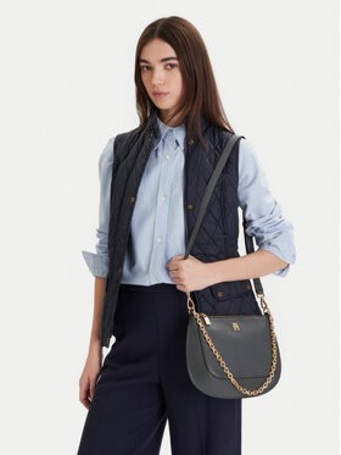 Tommy Hilfiger Torebka Th Glam Conv Med Crossover AW0AW18143 Szary