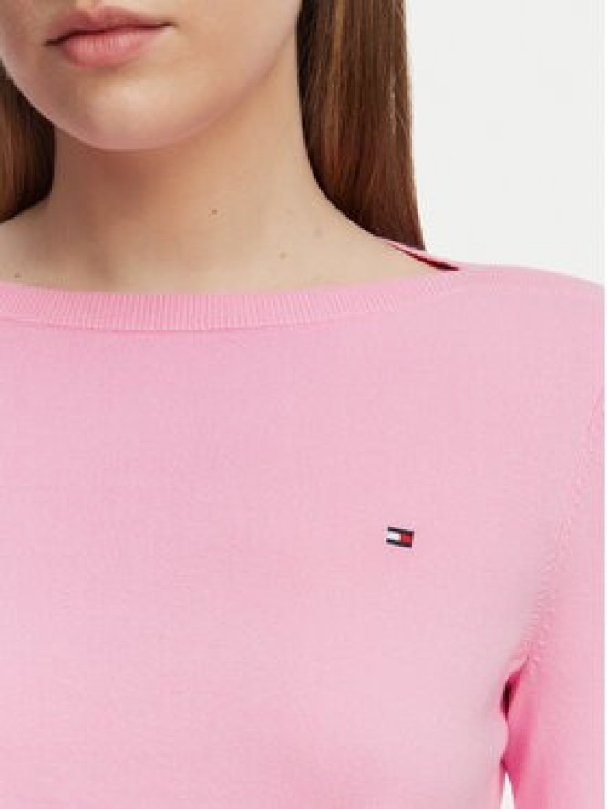 Tommy Hilfiger Sweter WW0WW40099 Różowy jasny Regular Fit