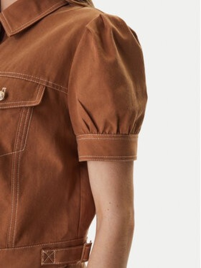 Guess Kurtka jeansowa W6GL08 W1804 Brązowy Regular Fit