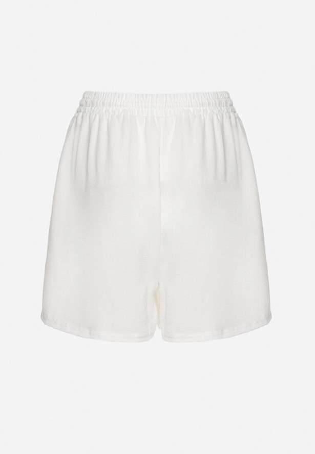 Białe Szorty z Wiskozą i Wysokim Stanem Puvea