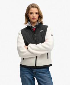 superdry Polar Fleece Hybrid Trekker Kurtka – Relaxed fit, materiały z