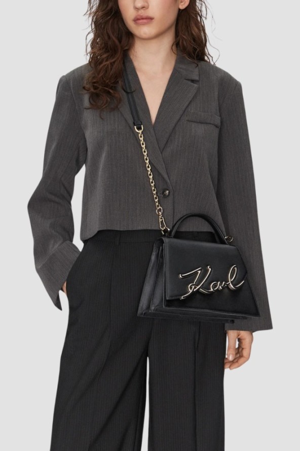 KARL LAGERFELD Czarna torebka K/signature 2.0