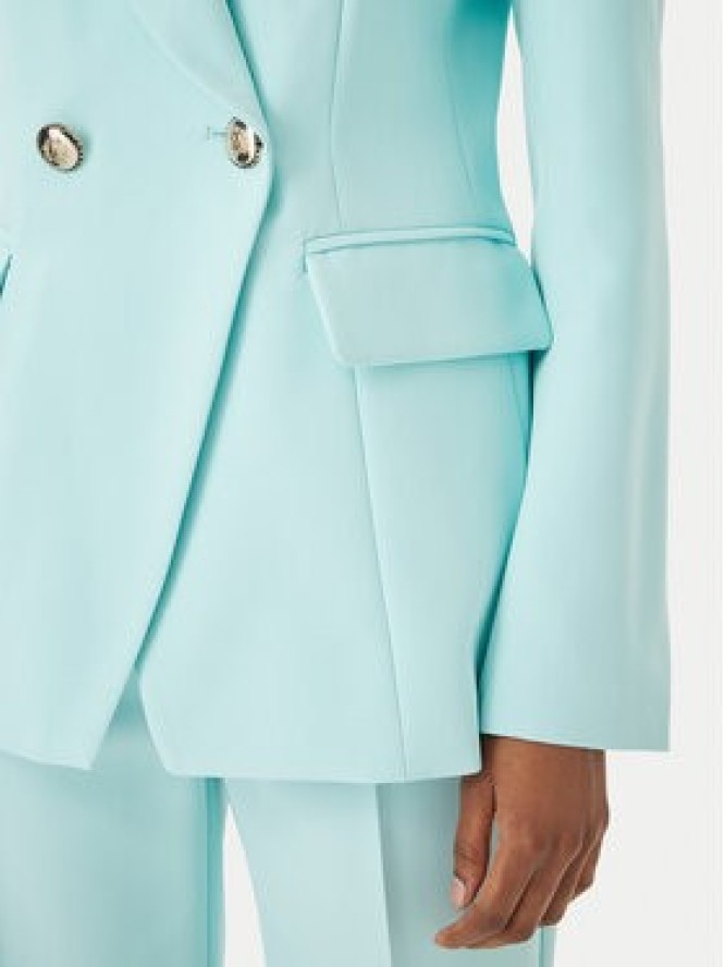 Maryley Marynarka 26EB139/43AC Turkusowy Regular Fit