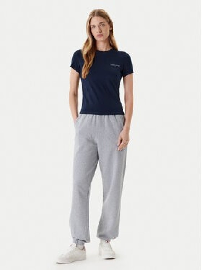 Tommy Jeans T-Shirt Linear DW0DW21164 Granatowy Slim Fit