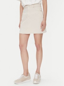 Vero Moda Spódnica jeansowa Tessa 10301536 Écru Regular Fit
