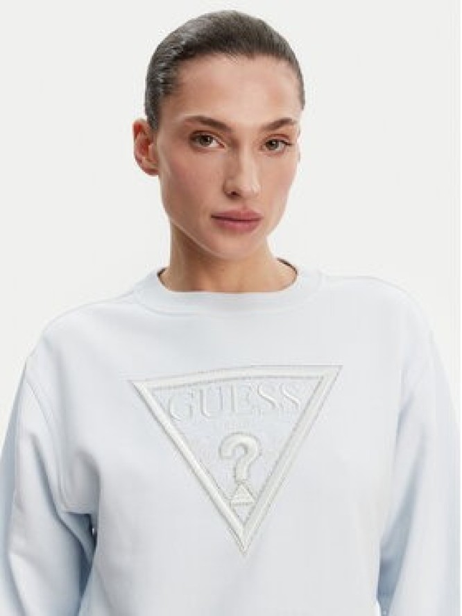 Guess Bluza W5GQ12 KBKM0 Błękitny Regular Fit