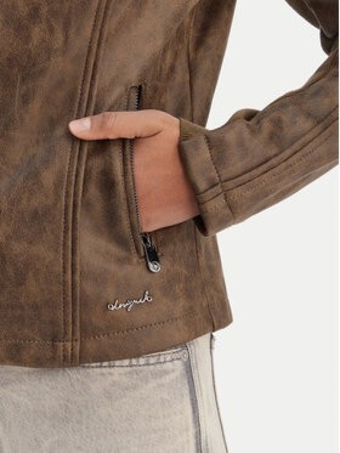 Desigual Kurtka przejściowa 26SWEW10 Brązowy Regular Fit