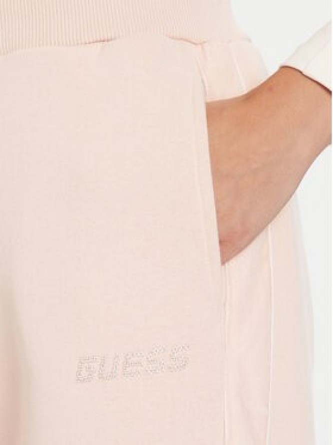 Guess Spodnie dresowe V5BB10 KB681 Różowy Regular Fit