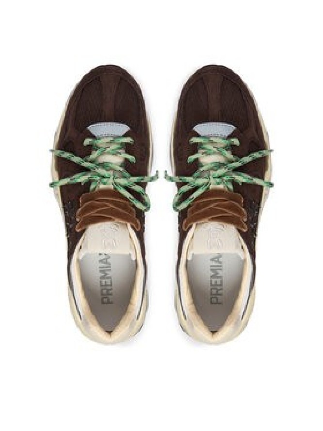 Premiata Sneakersy Mased Var 8596L Brązowy ciemny