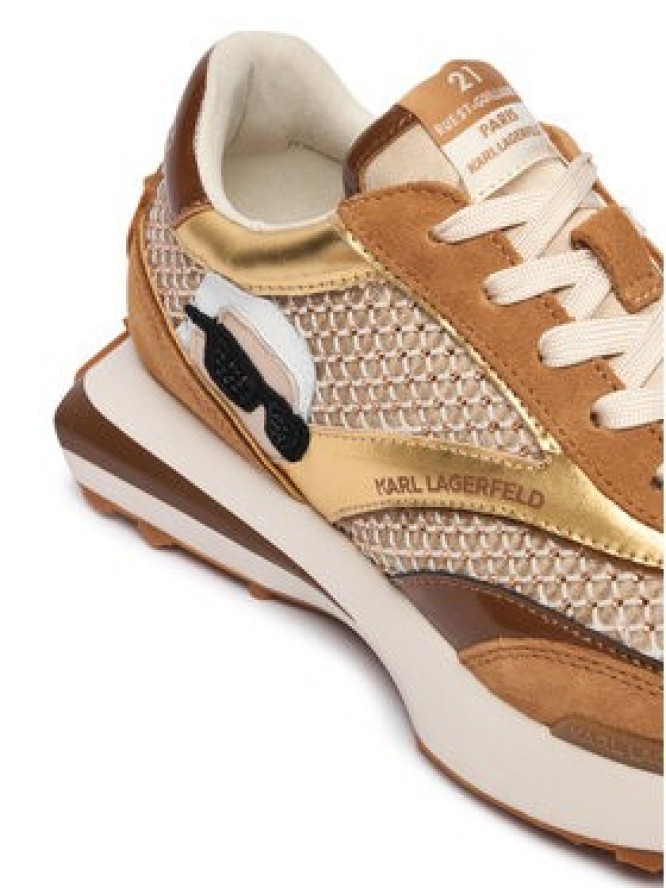 KARL LAGERFELD Sneakersy Zone KL62933N Beżowy ciemny