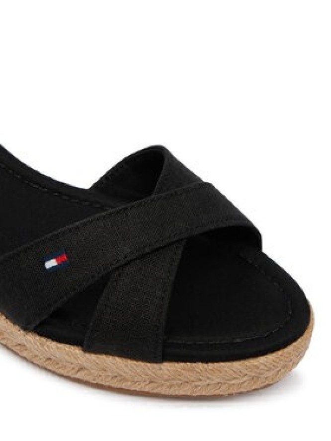 Tommy Hilfiger Espadryle Mid Wedge Espad X Cross FW0FW09332 Czarny