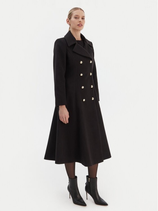 Rinascimento Płaszcz przejściowy CFC0126730003 Czarny Regular Fit