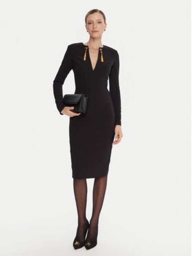 Elisabetta Franchi Sukienka koktajlowa AB-805-57E2-V460 Czarny Slim Fit