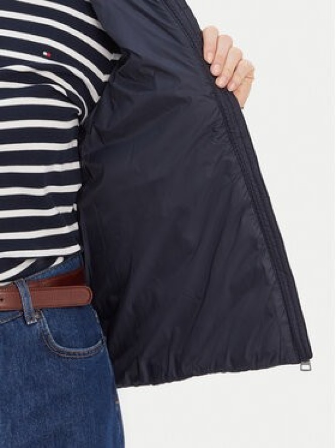 Tommy Hilfiger Bezrękawnik Global Stripe WW0WW42051 Granatowy Regular Fit