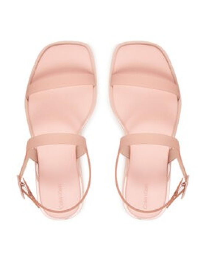 Calvin Klein Sandały Jelly Sandal Sling Mat Tran Tpu HW0HW02969 Beżowy