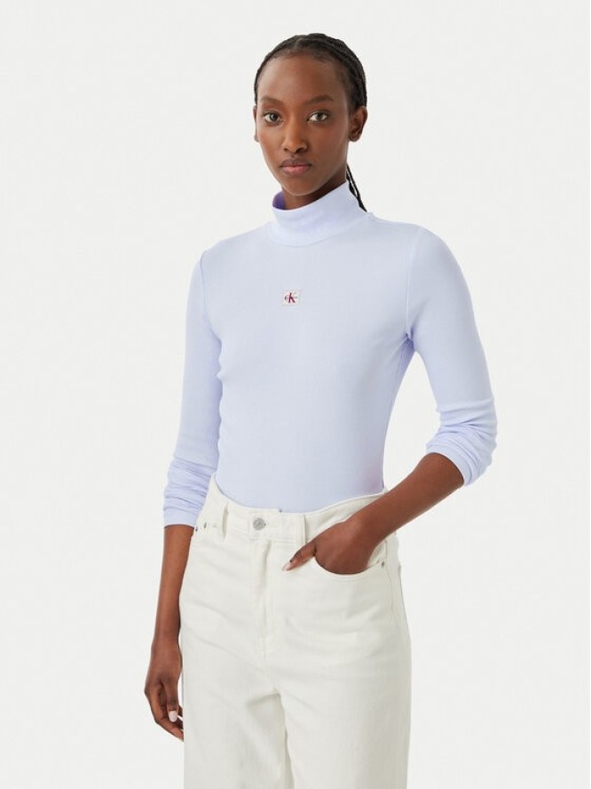 Calvin Klein Jeans Golf LV047D203G Fioletowy jasny Slim Fit