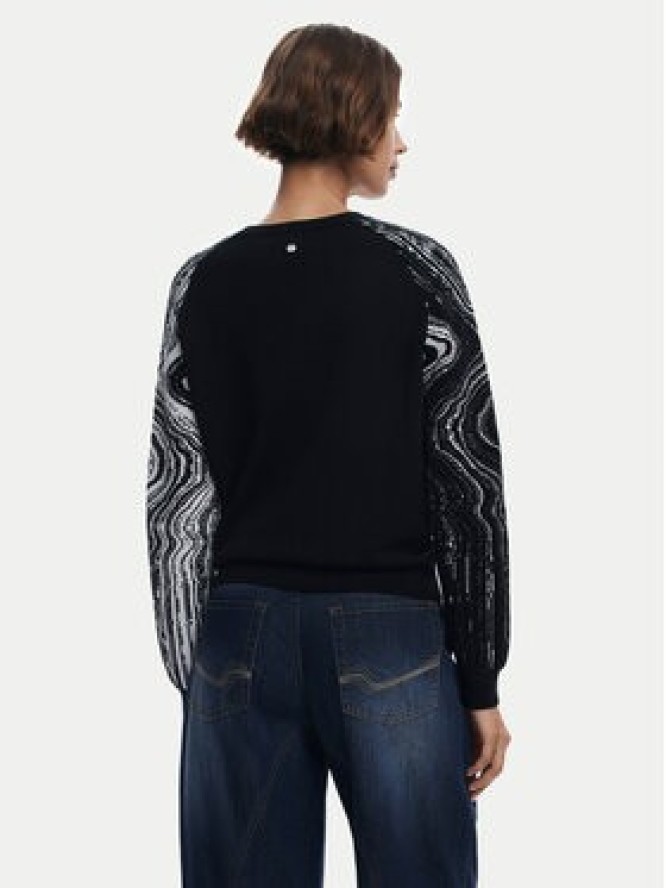 Desigual Sweter Kodiak 25WWJF28 Czarny Regular Fit