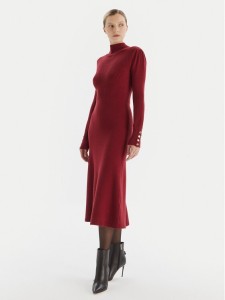 Artigli Sukienka dzianinowa ACAB003090 Bordowy Regular Fit