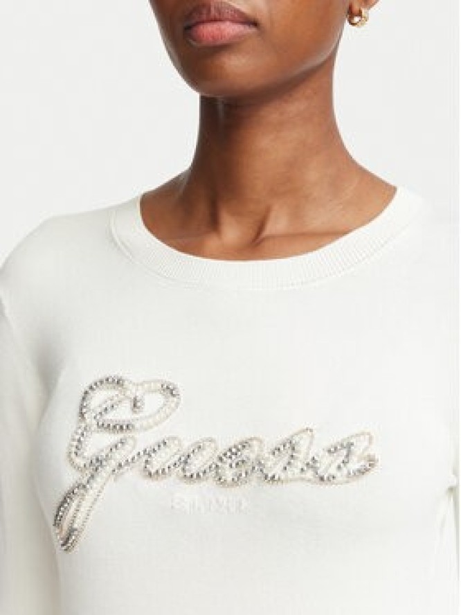 Guess Sweter W6BR53 Z1454 Kremowy Regular Fit