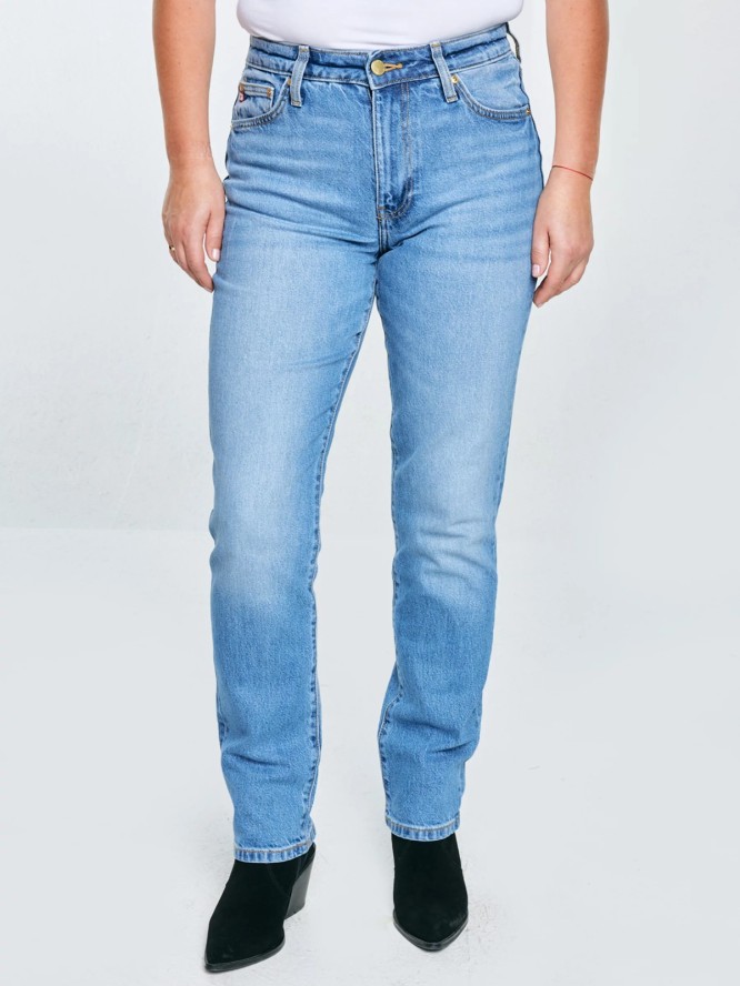 Jeansy damskie proste niebieskie Charlotte 485