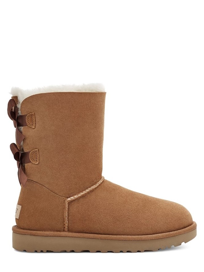 UGG Skórzane kozaki zimowe "Baily Bow II" w kolorze brązowym rozmiar: 36