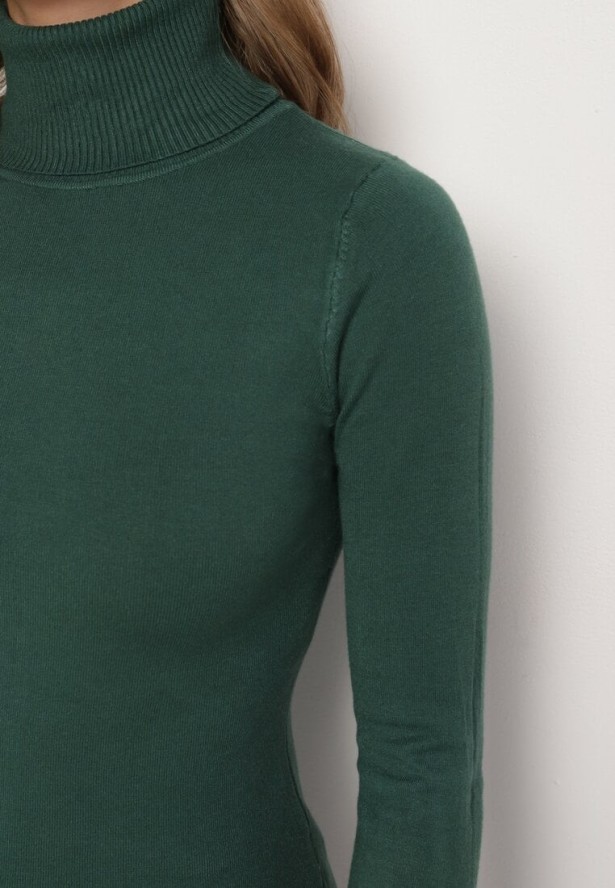 Zielony Klasyczny Golf z Modalem i Wiskozą Linnoriela