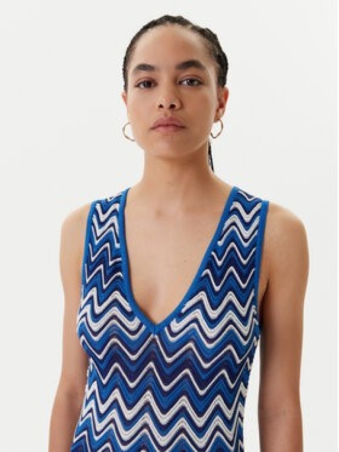 Morgan Sukienka dzianinowa 251-RMORTI Niebieski Slim Fit