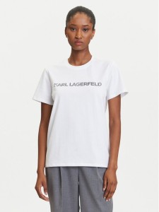 KARL LAGERFELD T-Shirt A3W17102 Biały Regular Fit