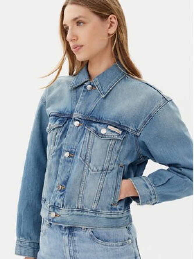 Calvin Klein Kurtka jeansowa LV047B075G Niebieski Regular Fit