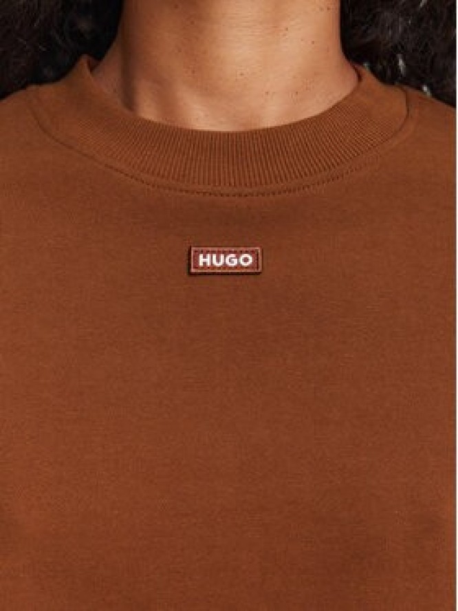 HUGO Bluza Delessa 50534344 Brązowy ciemny Regular Fit