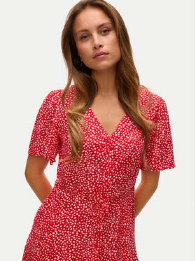 Vero Moda Sukienka letnia Alba 10292845 Czerwony Regular Fit
