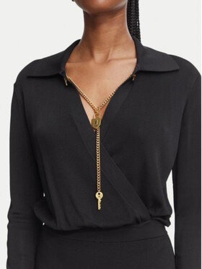 Elisabetta Franchi Sukienka koktajlowa AM-19S-66E2-V500 Czarny Slim Fit