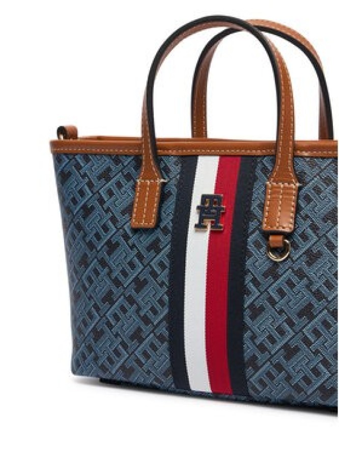 Tommy Hilfiger Torebka Th Monoplay Mini Tote Corp AW0AW19177 Granatowy