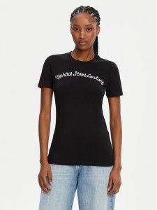 Versace Jeans Couture T-Shirt 78HAHC08 Czarny Slim Fit