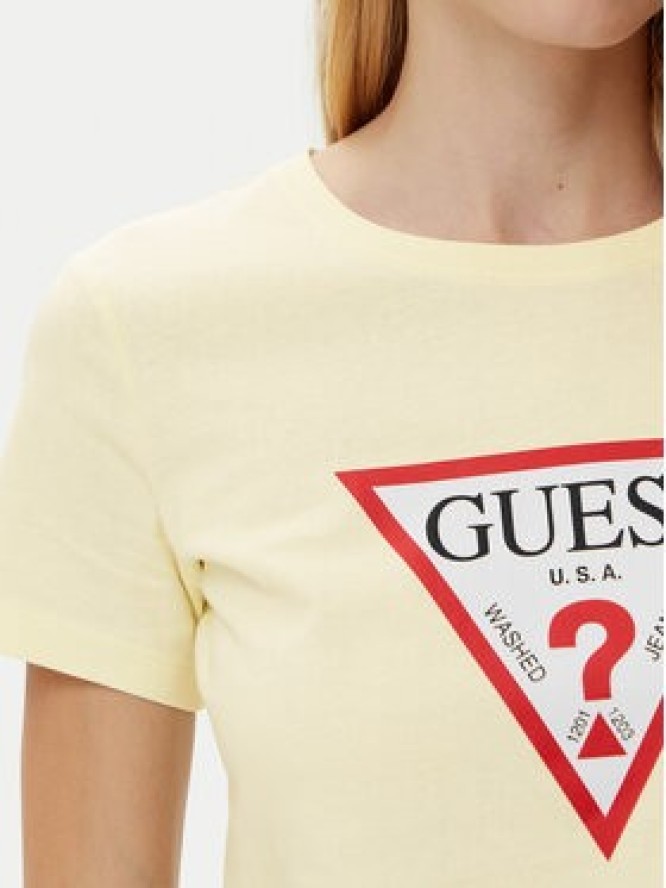 Guess T-Shirt W1YI1B I3Z14 Żółty Regular Fit