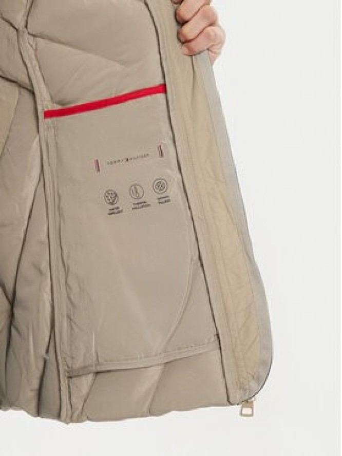 Tommy Hilfiger Kurtka puchowa Chevron WW0WW42623 Beżowy Regular Fit