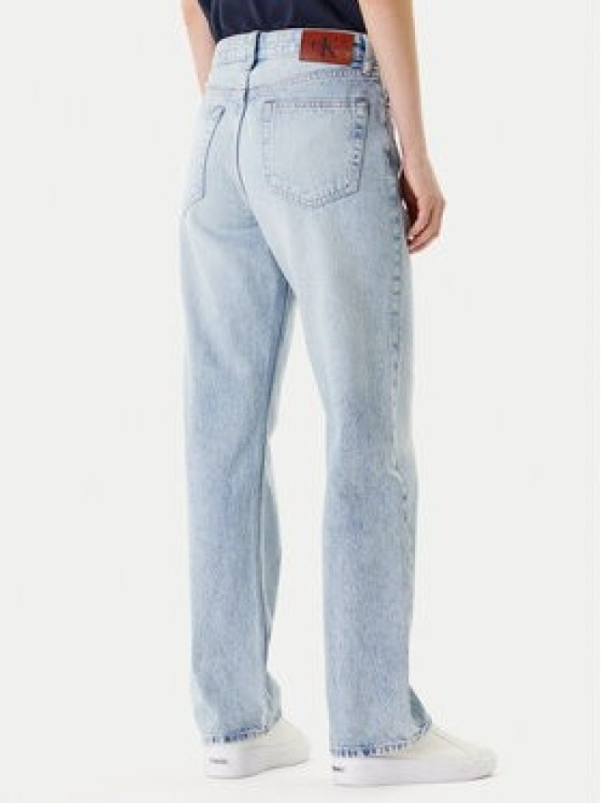 Calvin Klein Jeans Jeansy Signature 90s LV147C700G Niebieski Straight Fit