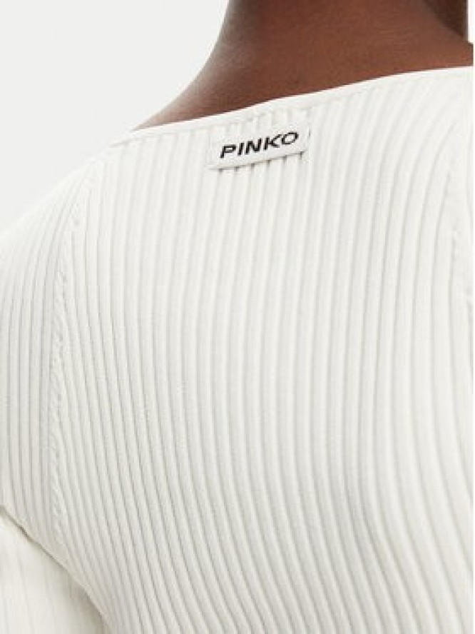 PINKO Sweter Falterona Maglia 104625 A2E6 Biały Regular Fit